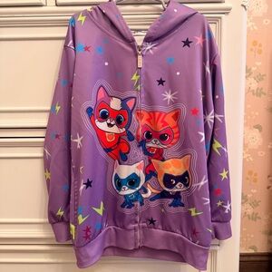 Girl’s Super Kitties zipper front hoodie